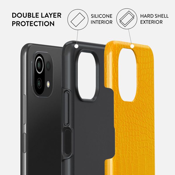 Canary Yellow - Snake Skin Xiaomi Mi 11 Lite 4G   5G Case Cheap - Image 2