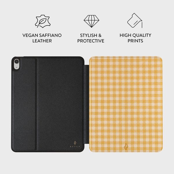 Tuscan Sun - Yellow Plaid iPad Air 10.9 (5th 4th Gen) Case For Sale - Image 3