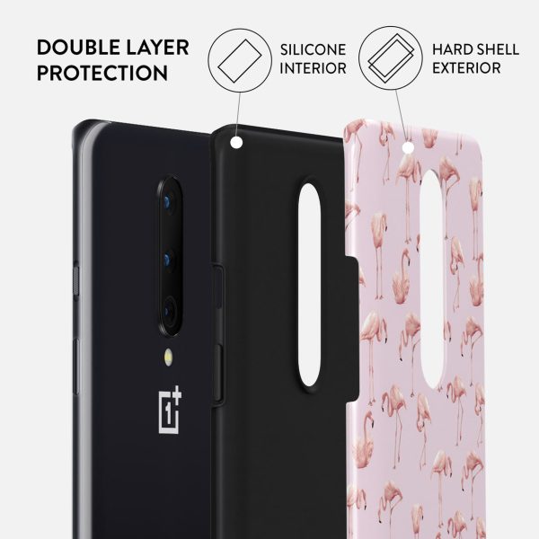 Nostalgic Pink - Flamingos OnePlus 8 Case Online Sale - Image 2
