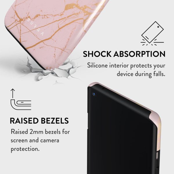 Peachy Gold - Pink Marble OnePlus 8 Case For Sale - Image 4