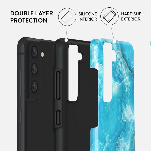 Ocean Waves - Blue Samsung Galaxy S21 FE Case Online Hot Sale - Image 2