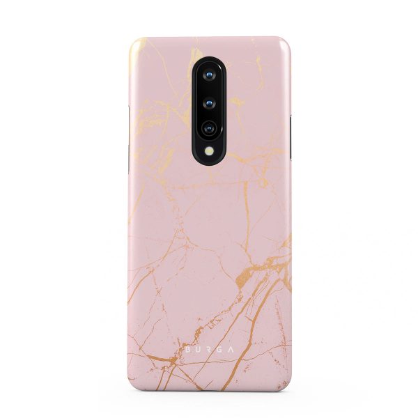 Peachy Gold - Pink Marble OnePlus 8 Case For Sale