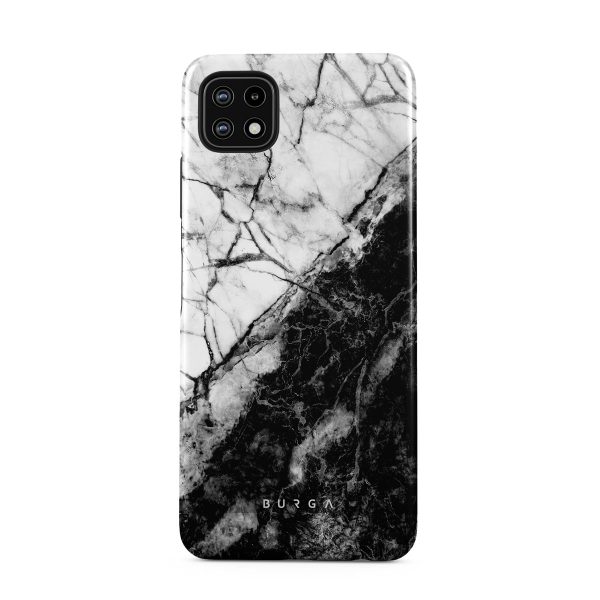 Fatal Contradiction - Black & White Marble Samsung Galaxy A22 5G Case Cheap