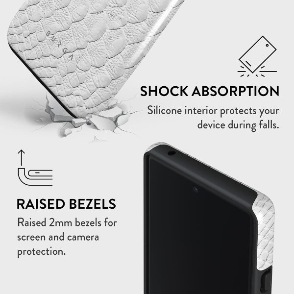 Glacial Desert - White Snakeskin Google Pixel 6 Case Cheap - Image 4