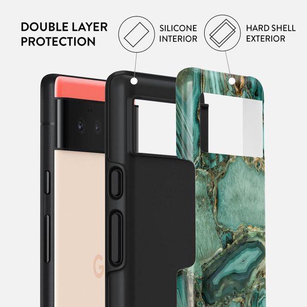 Ubud Jungle - Turquoise Google Pixel 6 Case For Sale - Image 2