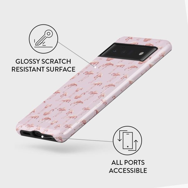 Nostalgic Pink - Flamingos Google Pixel 6 Pro Case Discount - Image 3